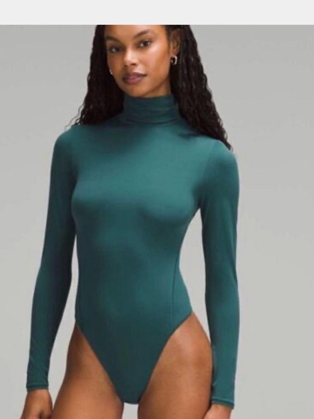 LULULEMON Wundermost Ultra-Soft Nulu Turtleneck Bodysuit NWT storm teal NWT
